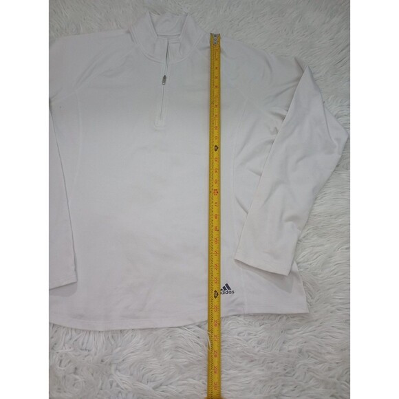 Adidas GOLF Fleece Men's L White  1/2-Zip Pullover - Picture 2 of 11